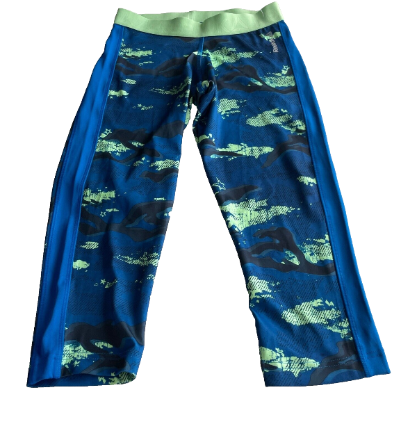 Vintage women Reebok blue camo elastic waist jogger in S|L24 W19|SKU 6070