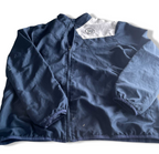 Vintage men Nike navy blue full zip high neck track jacket in L|SKU 5703