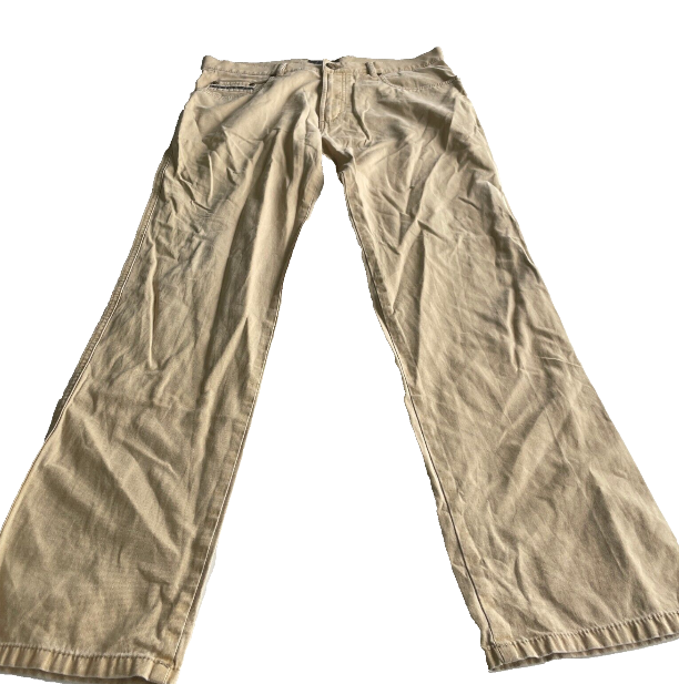 W34 Vintage Bugatti Brown Jeans Y2k Bugatti mens Pants Bugatti Skinny slim fit Beige Denim Jeans Size 34x34