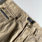 W34 Vintage Bugatti Brown Jeans Y2k Bugatti mens Pants Bugatti Skinny slim fit Beige Denim Jeans Size 34x34