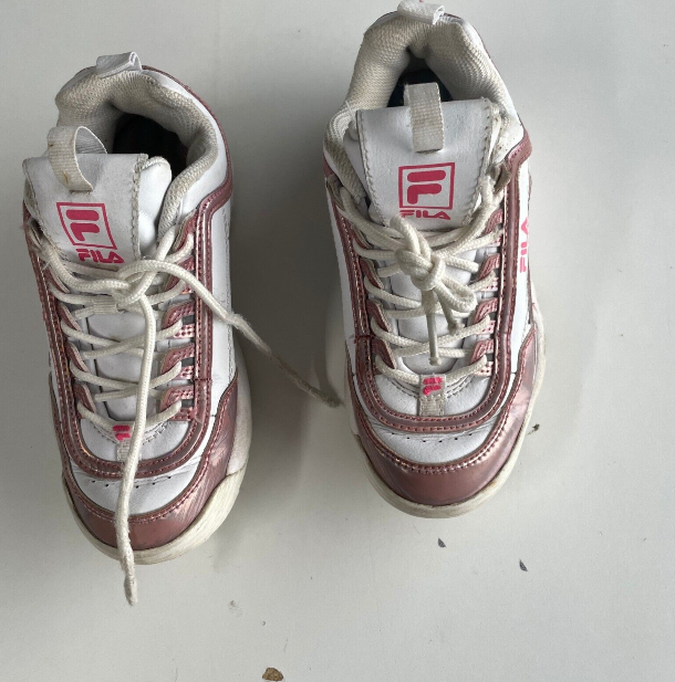 Vintage Fila Women's Sneakers White Leather UK Size 1.0 US 2|SKU 6084