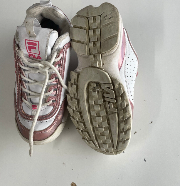 Vintage Fila Women's Sneakers White Leather UK Size 1.0 US 2|SKU 6084