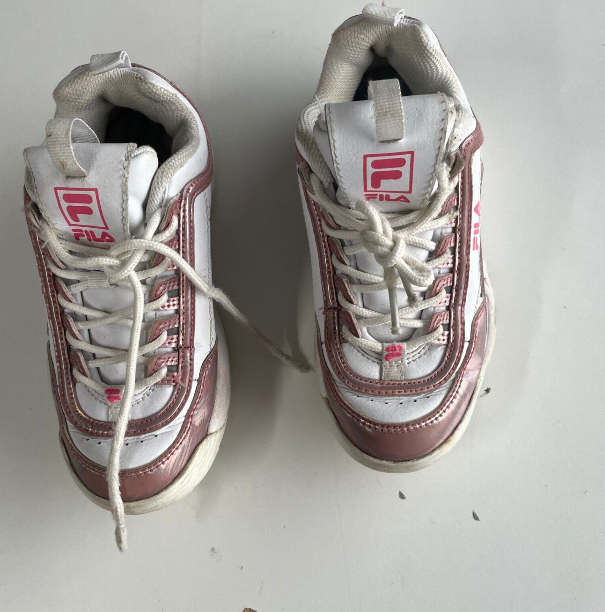 Vintage Fila Women's Sneakers White Leather UK Size 1.0 US 2|SKU 6084