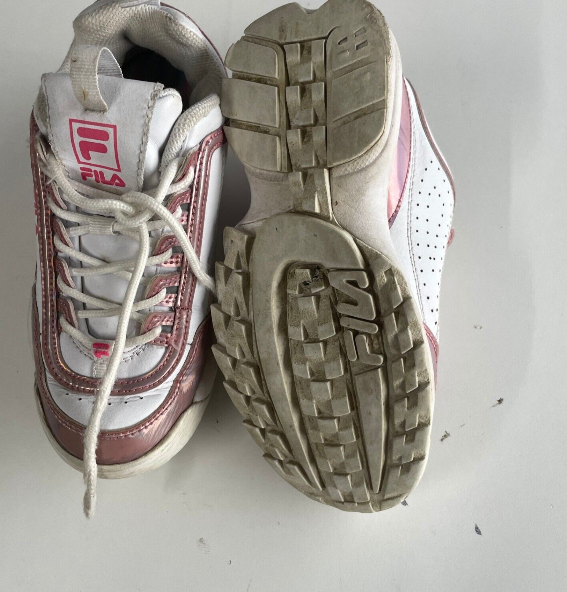 Vintage Fila Women's Sneakers White Leather UK Size 1.0 US 2|SKU 6084