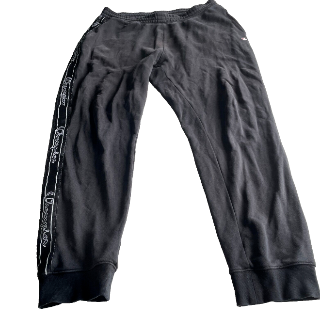 Champion USA Sweatpants Track Pants Streetwear Track Bottoms Sport Fitness Sport Trousers Side Zippers Athletic Sportswear Black Men's M