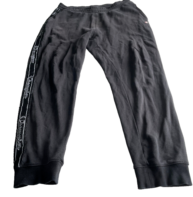 Champion USA Sweatpants Track Pants Streetwear Track Bottoms Sport Fitness Sport Trousers Side Zippers Athletic Sportswear Black Men's M