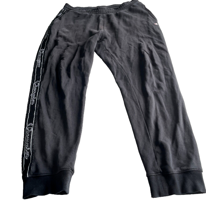 Champion USA Sweatpants Track Pants Streetwear Track Bottoms Sport Fitness Sport Trousers Side Zippers Athletic Sportswear Black Men's M