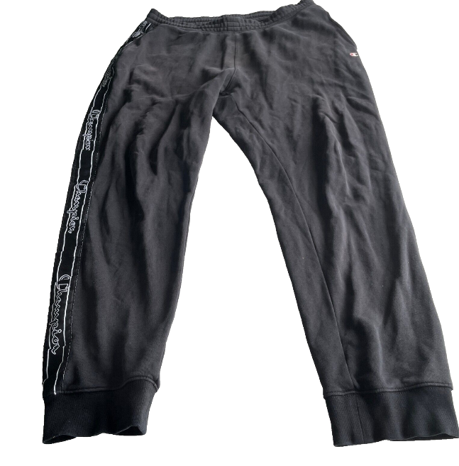 Champion USA Sweatpants Track Pants Streetwear Track Bottoms Sport Fitness Sport Trousers Side Zippers Athletic Sportswear Black Men's M