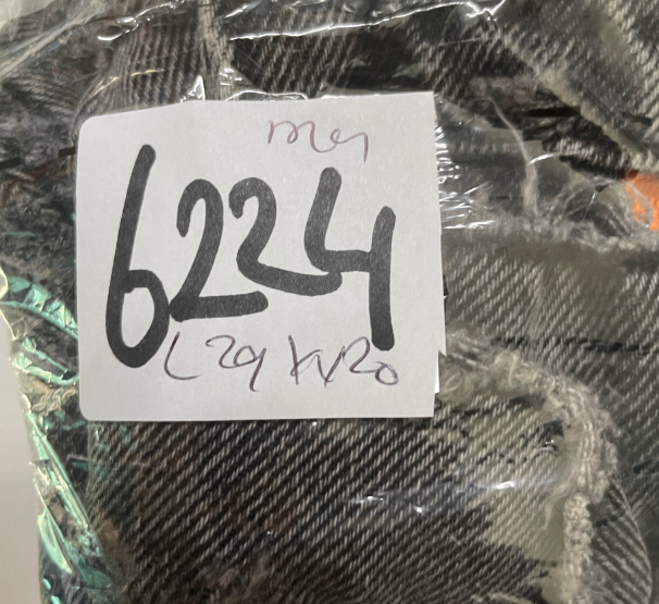 Vintage Zara Men's Distressed Black Denim Heavy Jacket with Pockets, Grey Accents, Size XL