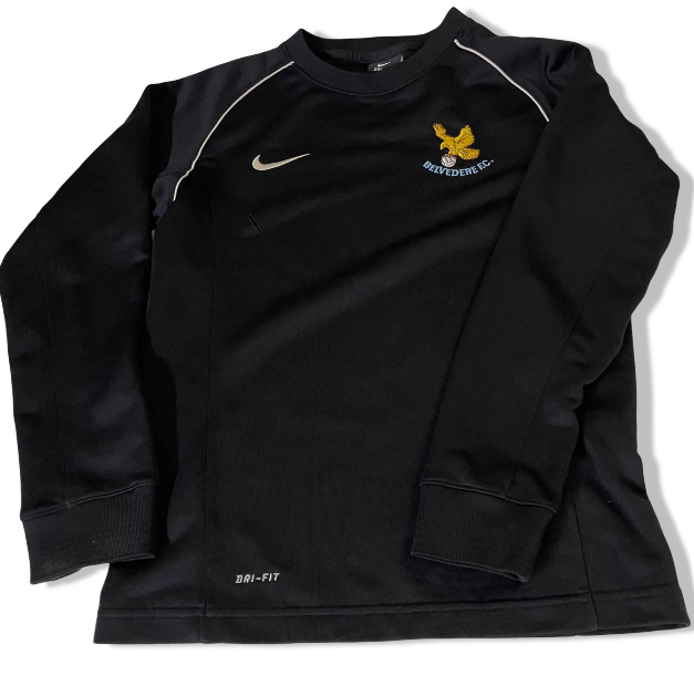 Vintage Nike Men's Black Dri-FIT Long-Sleeve T-Shirt, Made in Sri Lanka, XS