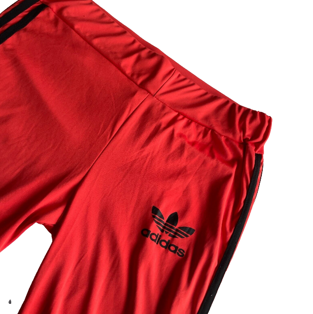Vintage unisex orange Adidas cotton polyester track pant in L|L28 W28|SKU 6059
