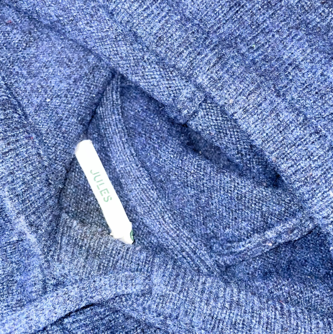 Vintage Jules mens wool cycle medium navy hoodie | NAVY BLUE | M | SKU 3623