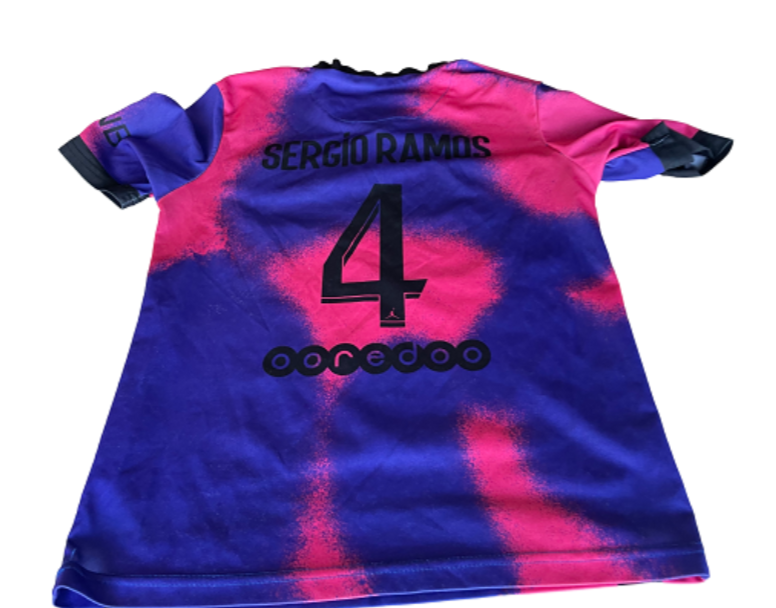 Nike Paris Saint Germain 2020/2021 Sergio Ramos Vintage Purple Shirt.