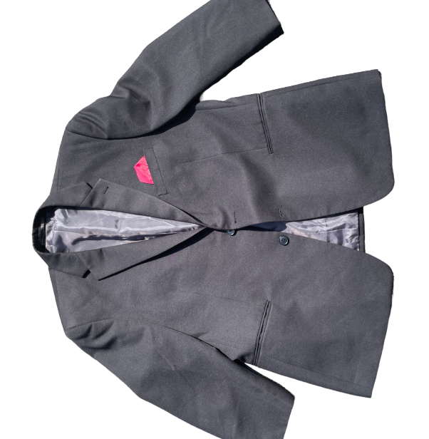 Men's Vintage grey regular fit blazer XXL L 33W 23 Shoulder Length 22 SKU 6253