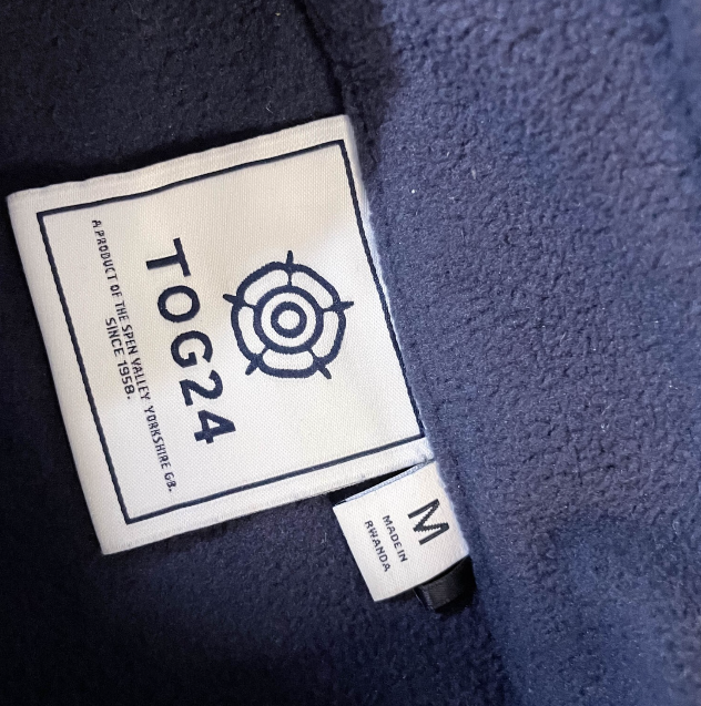 Vintage Tog24 medium navy blue fleece full zip high neck jacket | Blue |SKU 3628
