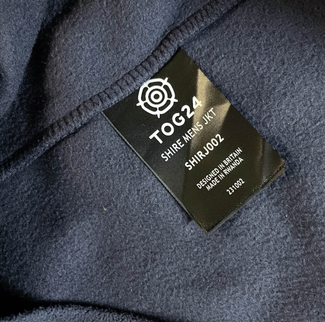 Vintage Tog24 medium navy blue fleece full zip high neck jacket | Blue |SKU 3628