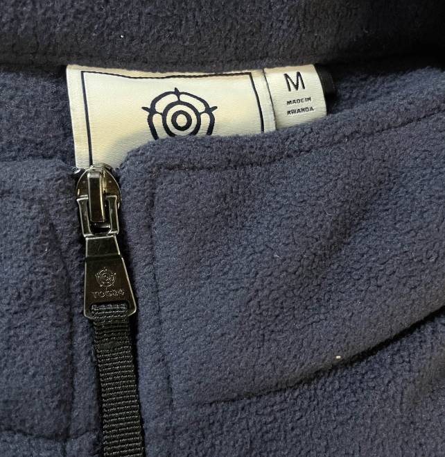 Vintage Tog24 medium navy blue fleece full zip high neck jacket | Blue |SKU 3628