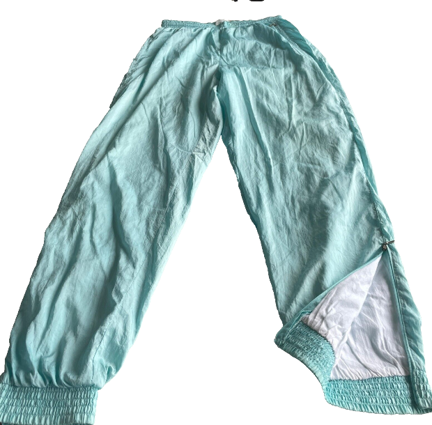 Vintage Blue Shellsuit Bottoms Workout Pants . Joggers Sports Pants Shell Pants 80s Clothing . size Small