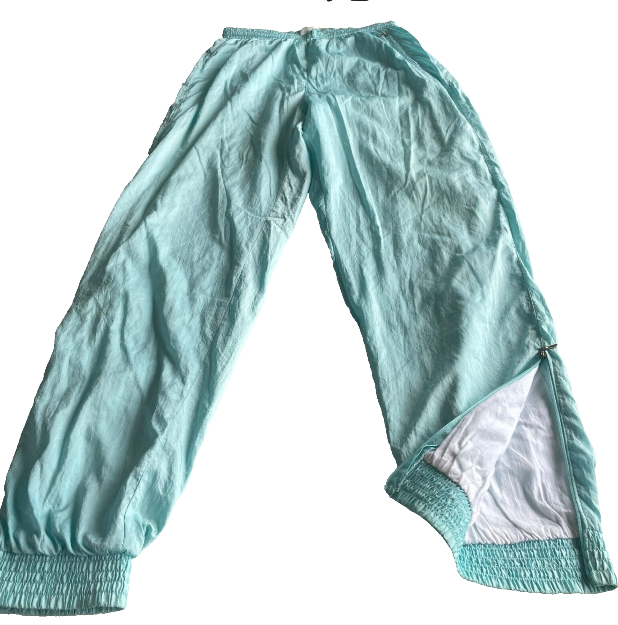 Vintage Blue Shellsuit Bottoms Workout Pants . Joggers Sports Pants Shell Pants 80s Clothing . size Small