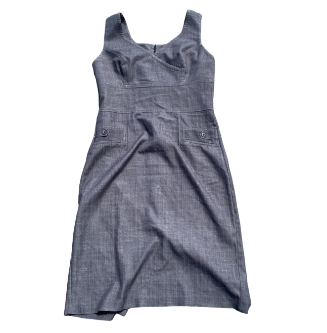 De Facto Vintage grey women's preppy dress in size large  L 39 W 15  SKU 6256