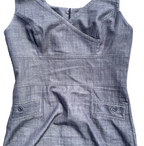 De Facto Vintage grey women's preppy dress in size large  L 39 W 15  SKU 6256