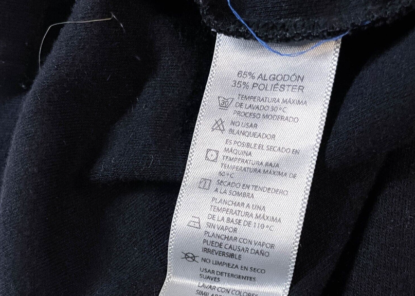 Vintage Black Cotton Oversized Long Sleeve 3 Button Top