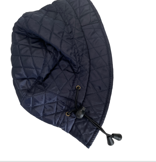 Hawkins Cute Foldable Water Repellent Quilted Bucket Cap w/Adjustable Drawstring, Packable Rain Hat