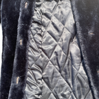 Joyleaf Vintage 80s/90s Oversized Black Plush Fur Coat