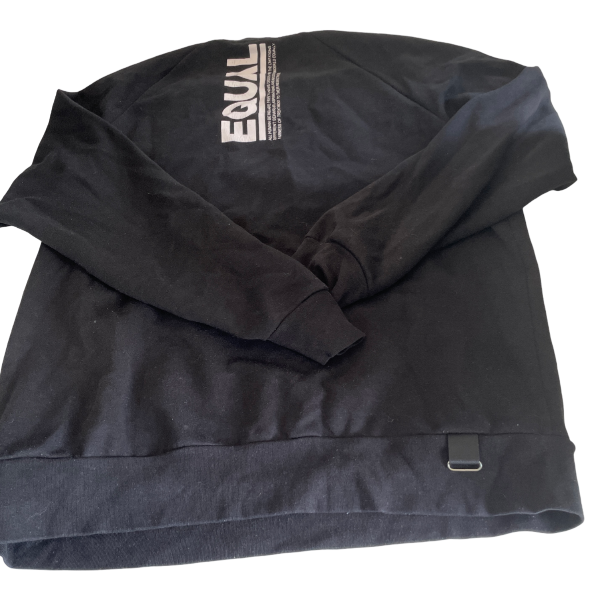 Men's pullover sweatshirt All Black Fleece Sweatshirt With Zipper