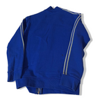 Vintage 80's Adidas Original blue trefoil full zip 3 stripe jacket in S|SKU 3808