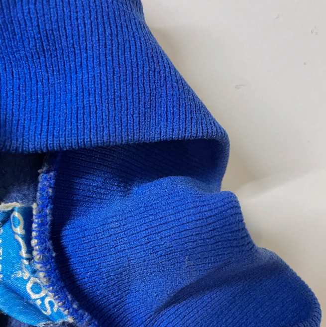 Vintage 80's Adidas Original blue trefoil full zip 3 stripe jacket in S|SKU 3808