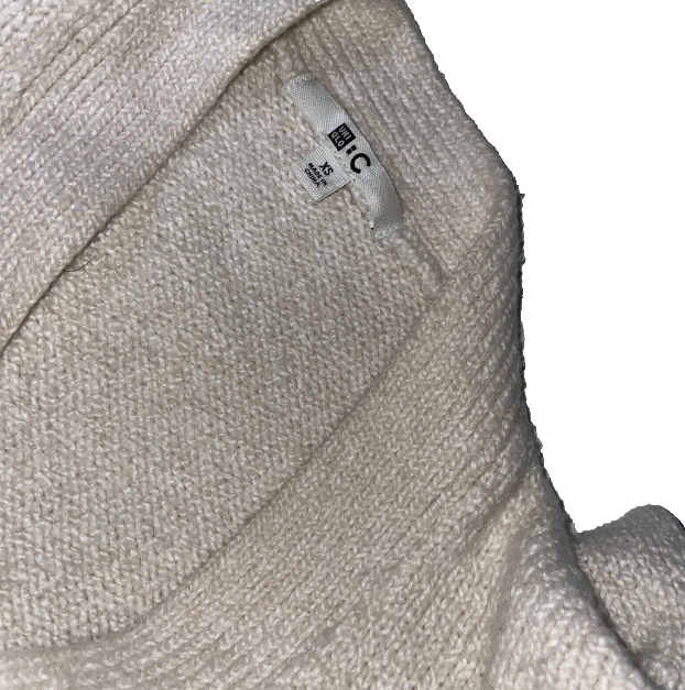 Vintage uniqlo mens cream jumper in Large L 24 W 18|SKU 6118