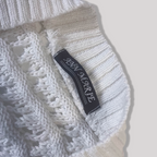 Ann Marie Women's Vintage White Knit Crochet Top Jacket