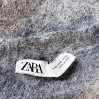 Zara female thick cashmere grey short sleeve medium t shirt | grey |M | SKU 3611