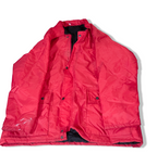 Vintage red insulated padded long sleeve winter large coat jacket | L | SKU 3630