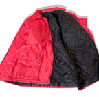 Vintage red insulated padded long sleeve winter large coat jacket | L | SKU 3630