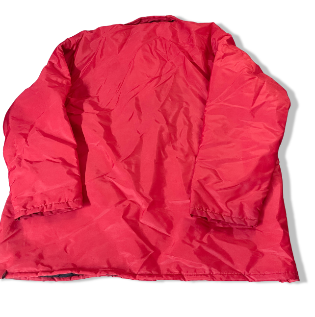 Vintage red insulated padded long sleeve winter large coat jacket | L | SKU 3630
