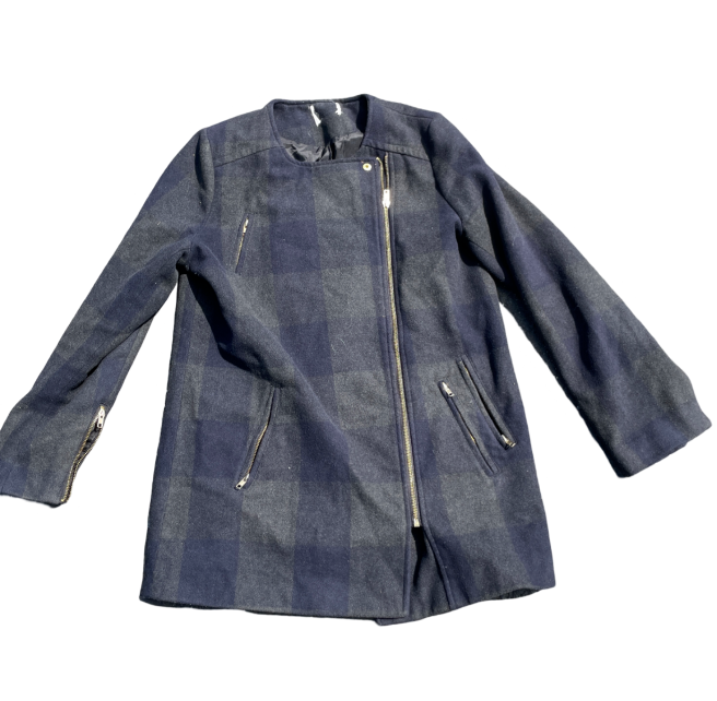 Women's checked women's MULTI zip up  y2k jacket in size L