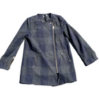 Women's checked women's MULTI zip up  y2k jacket in size L