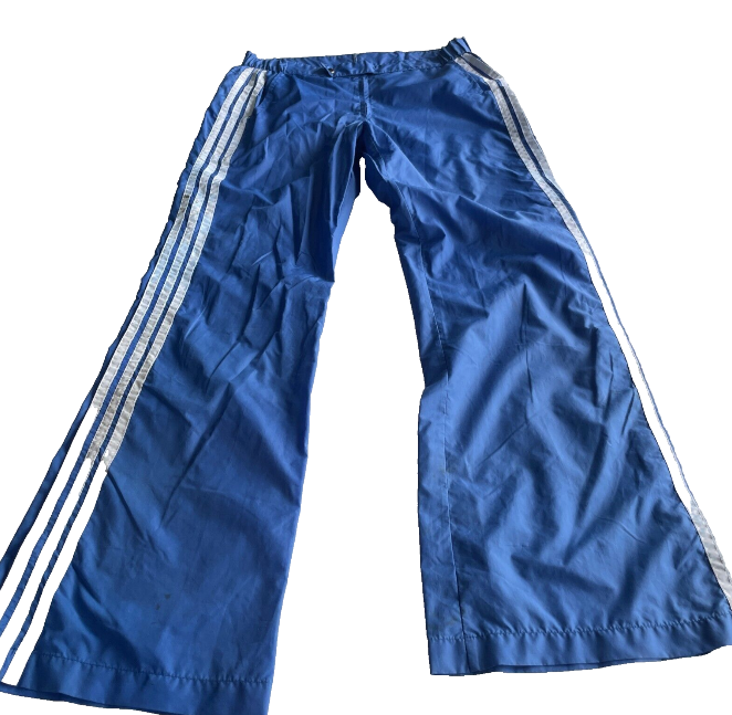 80s Adidas Blue Nylon Windbreaker TrackPants XS -W30 x L34 Loose Trefoil SKU6049