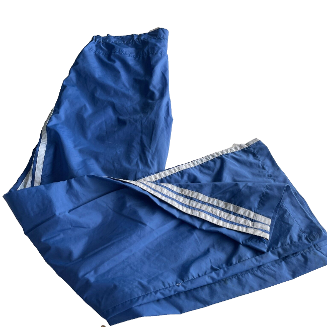 80s Adidas Blue Nylon Windbreaker TrackPants XS -W30 x L34 Loose Trefoil SKU6049