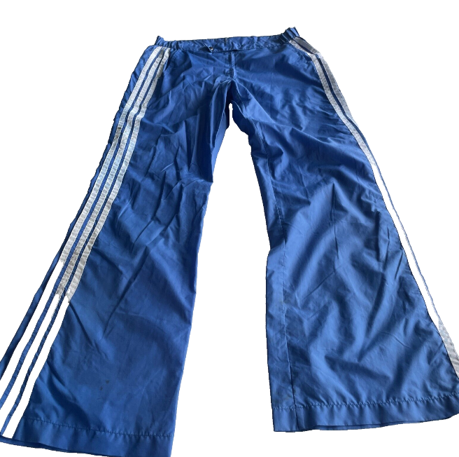 80s Adidas Blue Nylon Windbreaker TrackPants XS -W30 x L34 Loose Trefoil SKU6049