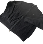 vintage navy tommy hilfiger thick zip up wool jacket sku 6184