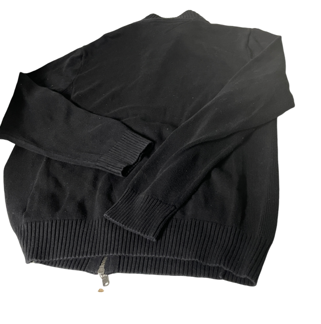 vintage navy tommy hilfiger thick zip up wool jacket sku 6184