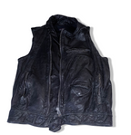 Zara man authentic leather brown biker sleeveless medium jacket | BROWN | 3607