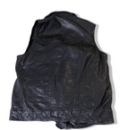 Zara man authentic leather brown biker sleeveless medium jacket | BROWN | 3607