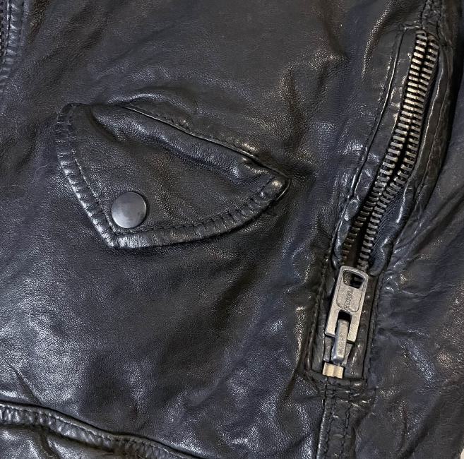 Zara man authentic leather brown biker sleeveless medium jacket | BROWN | 3607