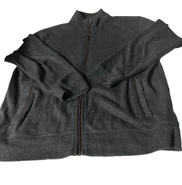 Vintage joseph abboud grey fleece track jacket