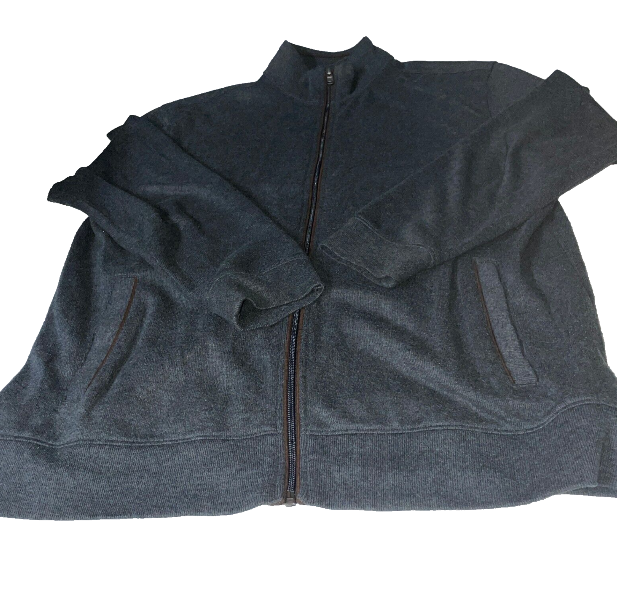 Vintage joseph abboud grey fleece track jacket