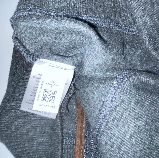 Vintage joseph abboud grey fleece track jacket